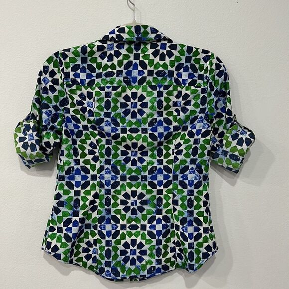 MICHAEL Michael Kors Rolled Up Sleeve Petite Zip Up Top - Picture 13 of 15